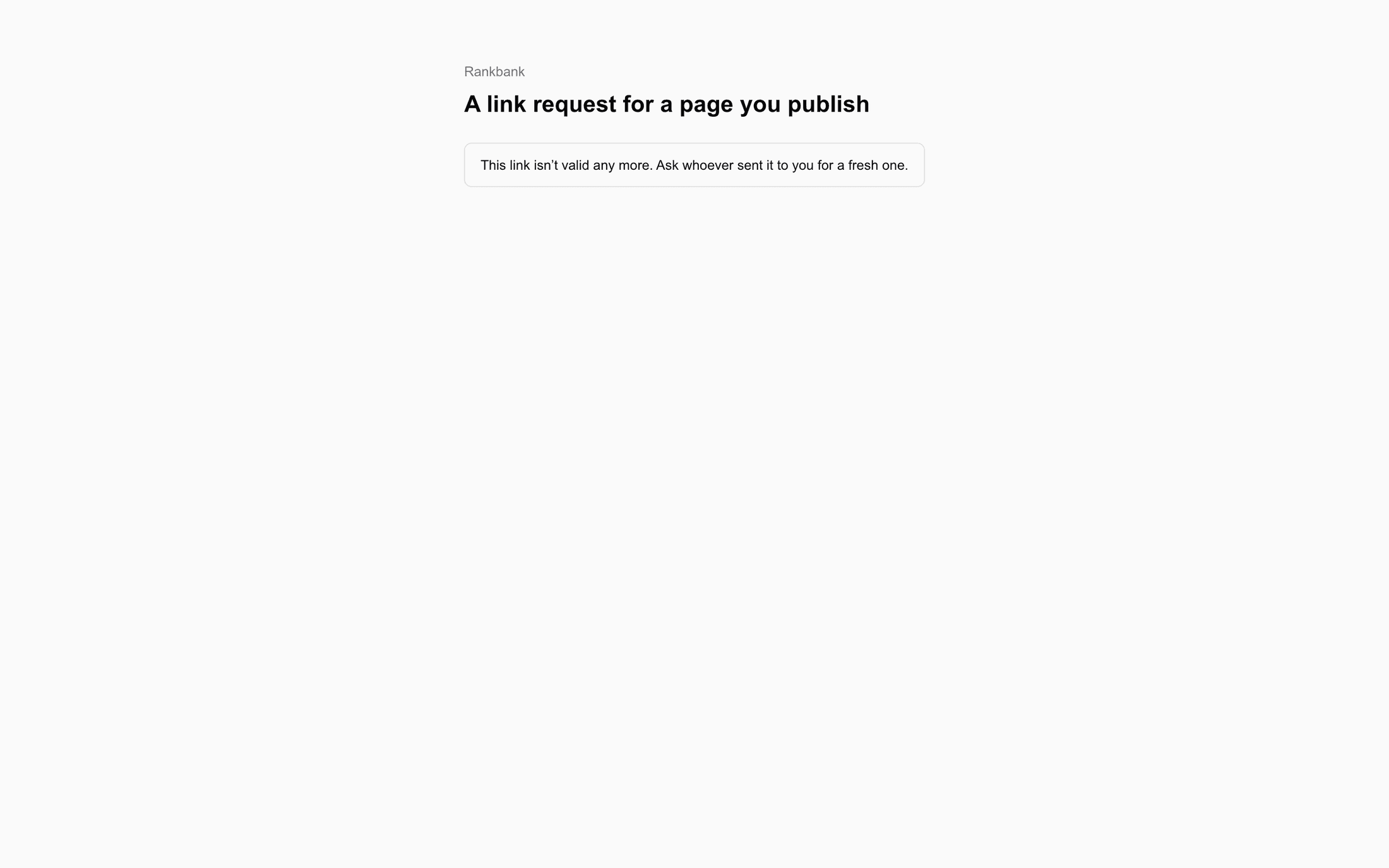 The publisher confirmation page showing the page, the sentence, the destination, and the two answers